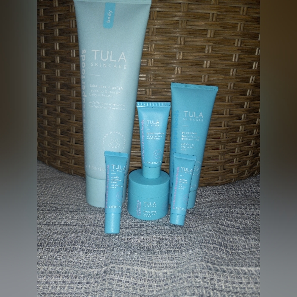 Tula Skincare Collection in Light Blue